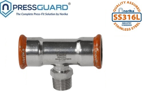 Stainless Steel 316L Press Fit MI Tee